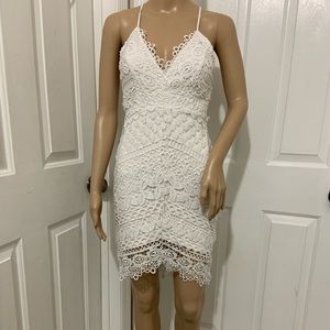ASTR The Label white bodycon lace dress size XS